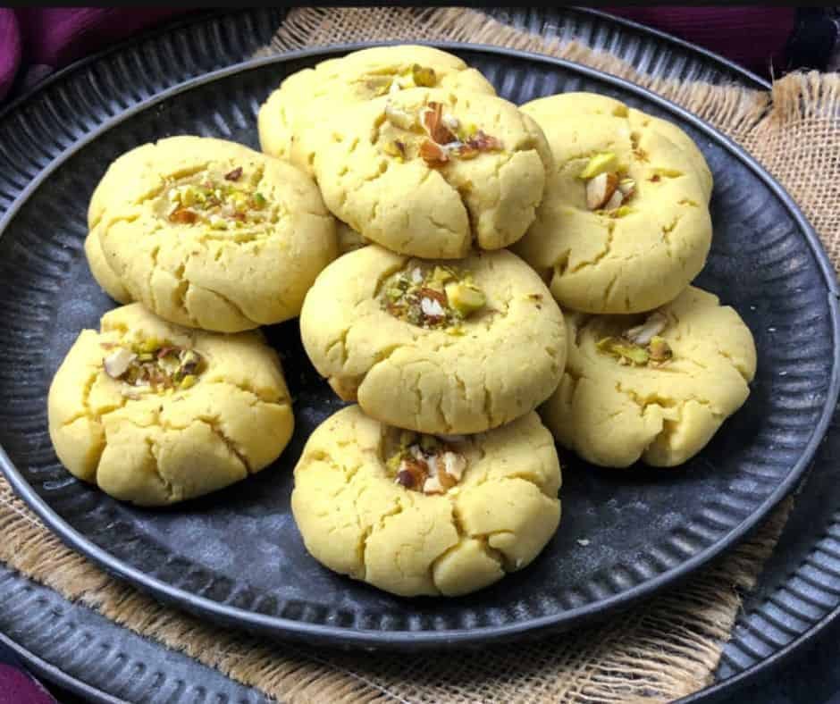 Nankhatai (Eggless Indian Cardamom Cookies)