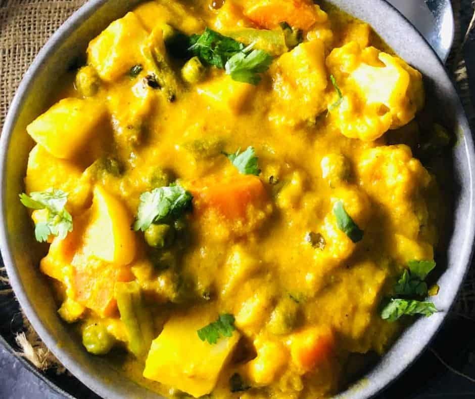 Instant Pot Vegetable Korma with Coconut Milk