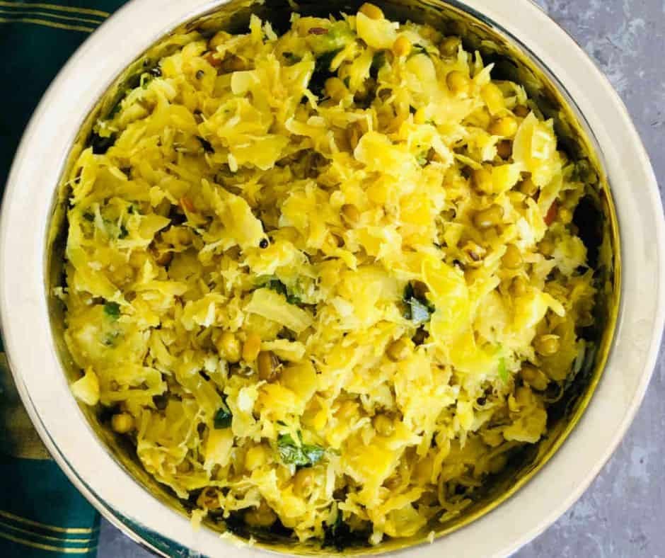 Cabbage Poriyal (South Indian Cabbage Stir-fry)