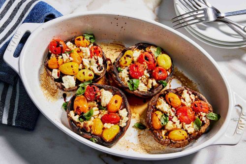 Baked Feta & Tomato Portobellos Are “Super Easy and Flavorful”