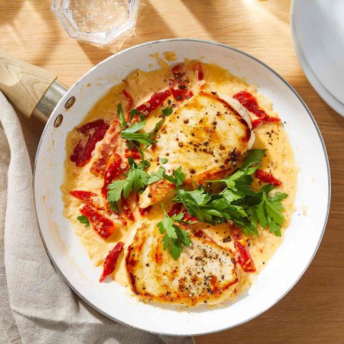 Chicken Cutlets with Sun-Dried Tomato Cream Sauce for Two