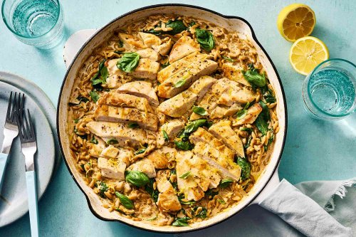 High-Protein Lemon Chicken Orzo