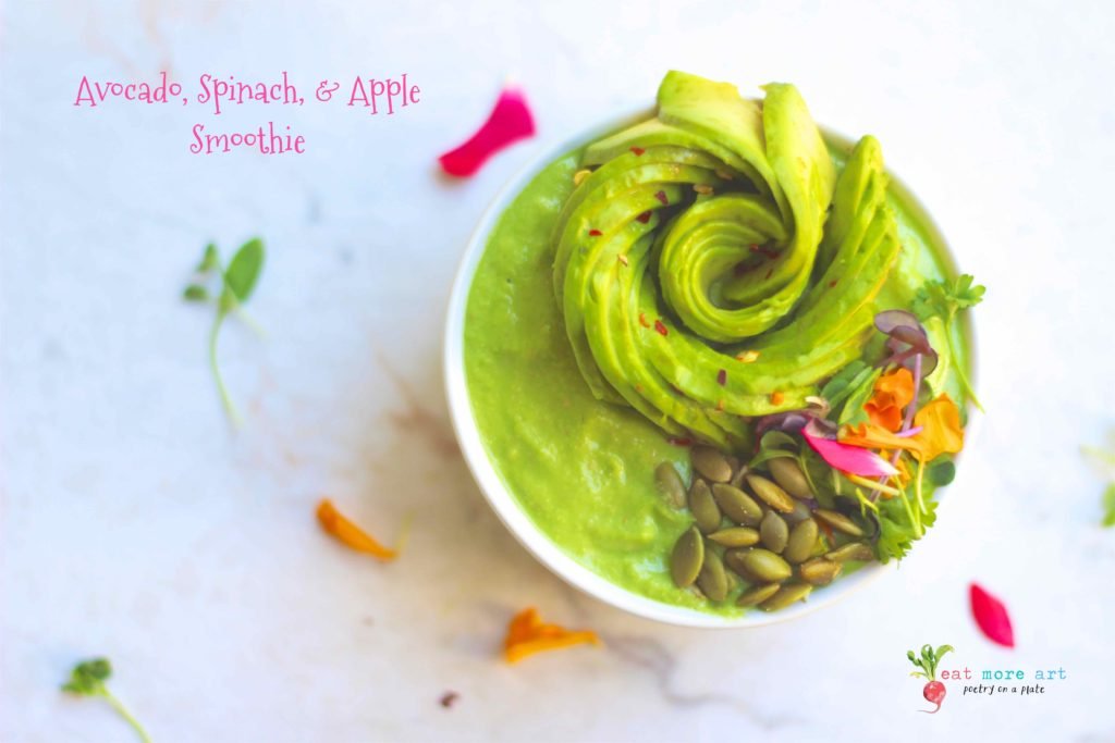 Avocado, Spinach, & Apple Smoothie Bowl