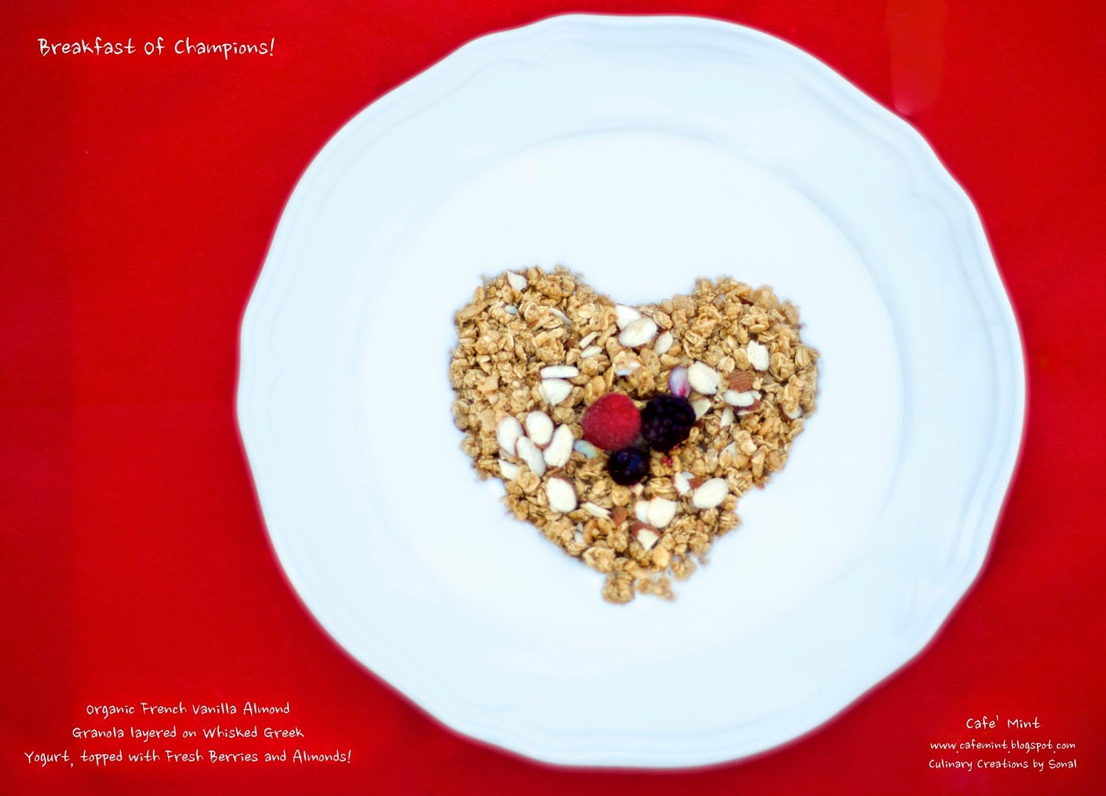 French Vanilla Almond Granola Berries Parfait - Breakfast of Champions! | Eat More Art