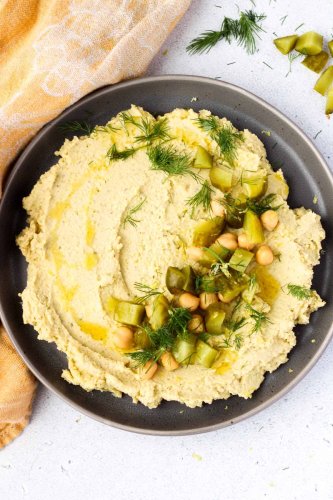 Dill Pickle Hummus (easy recipe)