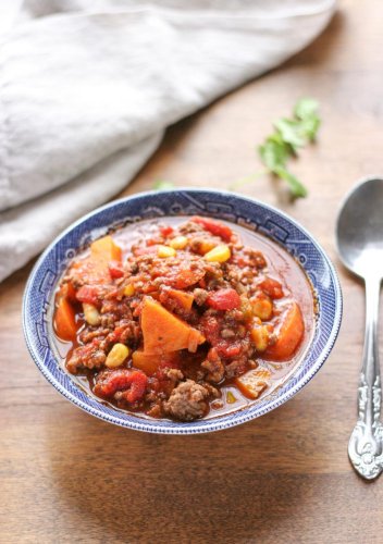 Hamburger Soup with Sweet Potatoes {Easy Recipe}