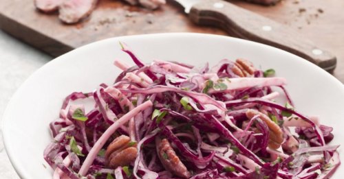 Flank Steak with Shredded Red Cabbage Salad