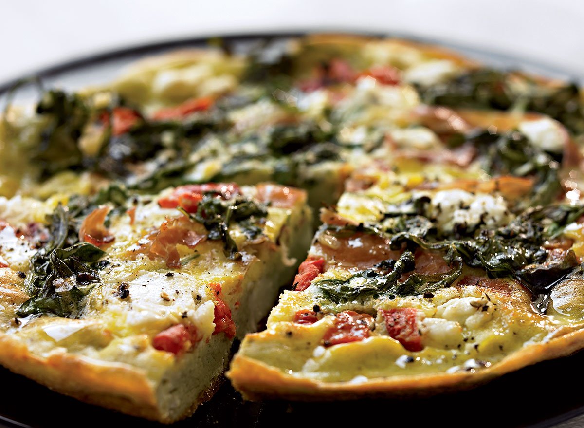 Easy Frittata With Arugula and Red Peppers Recipe