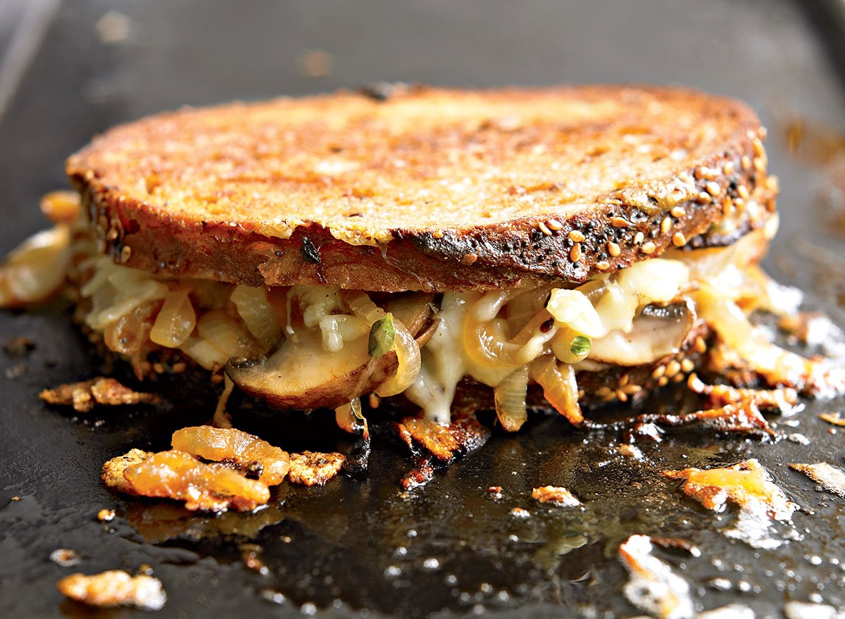 Hearty Grilled Cheese With Sautéed Mushrooms Recipe
