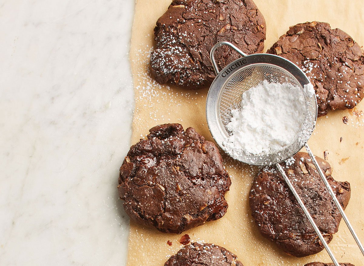 Cocoa-Coconut-Oat Cookies With Chocolate Chunks Recipe