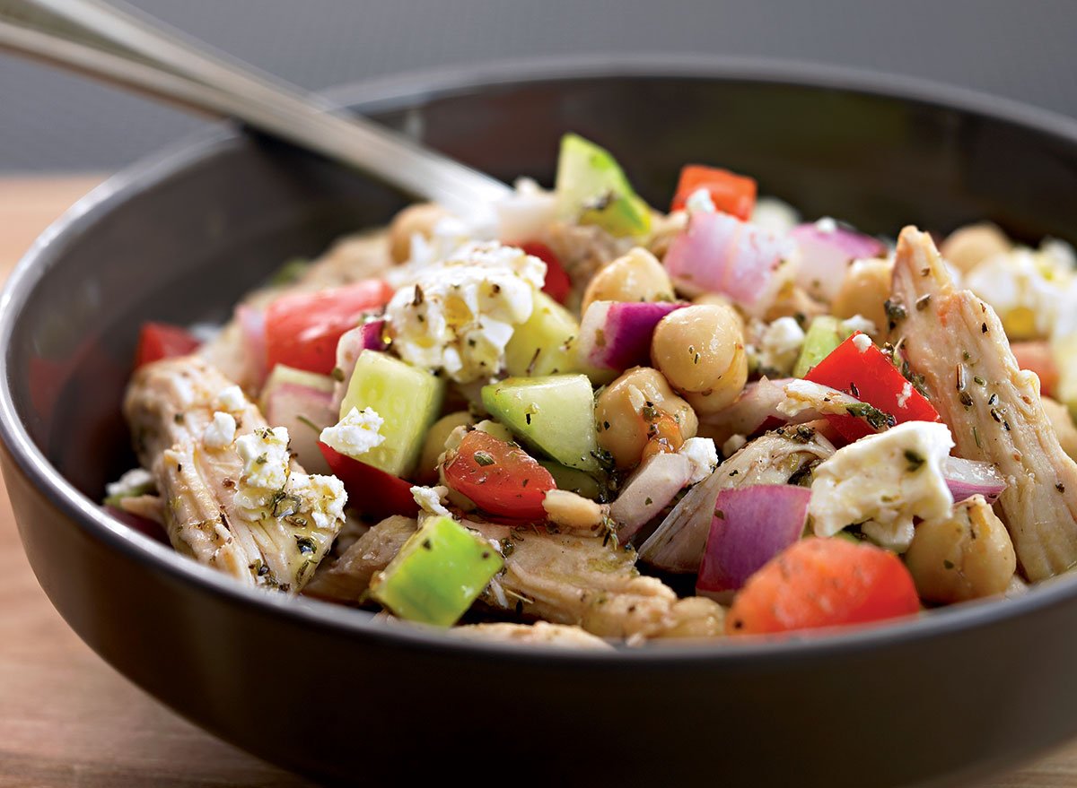 The Simplest Chicken Greek Salad Recipe