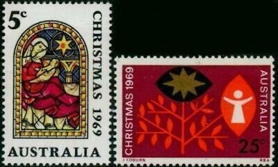 1969 Australian MNH Christmas Season Stamps Set [5c + 25c] variety Pair issues | eBay