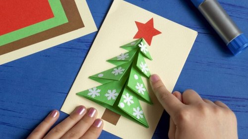 Weihnachtskarten basteln mit Kindern! 12 einfache Ideen
