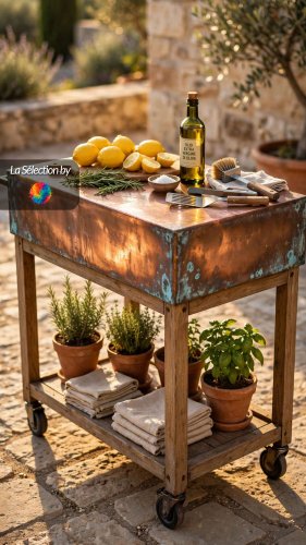 Copper Potting Table