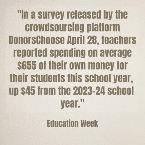 No Surprise – Survey Finds That Teachers Are Spending Even More Of Their Own Money On Students