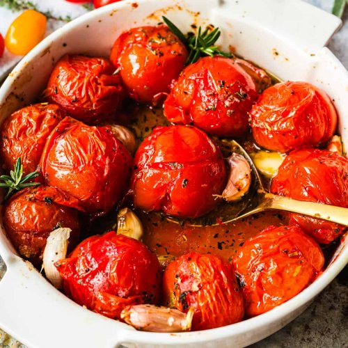 Geschmolzene Tomaten aus der Heißluftfritteuse - Eine Prise Lecker