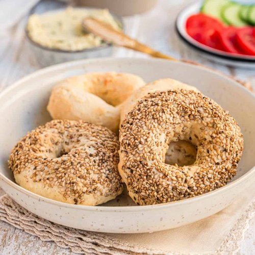 3-Zutaten Bagels aus dem Airfryer – schnell & ohne Hefe - Eine Prise Lecker