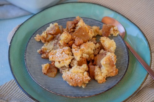 Apfel Crumble Rezept – mit Haferflocken, Zimt und als einfaches Dessert mit Vanilleeis