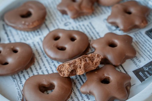 Weiche Lebkuchen mit Schokolade