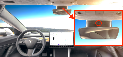 Tesla Model 3 is equipped with a driver-facing camera for Autopilot and Tesla Network