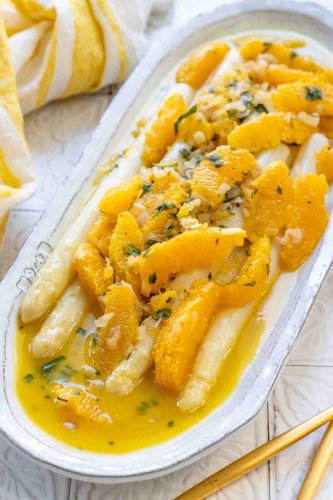 Spargel mit Orangensauce und Estragon | Rezept | Elle Republic