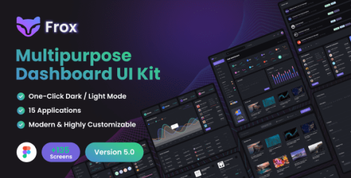 Frox - Multipurpose Dashboard Figma UI Kit