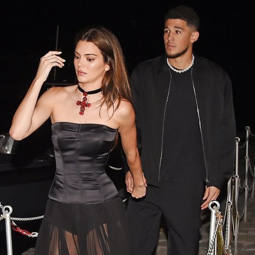 Kendall Jenner Wears Sheer Skirt for Date Night With Devin Booker During Kourtney’s Wedding Weekend