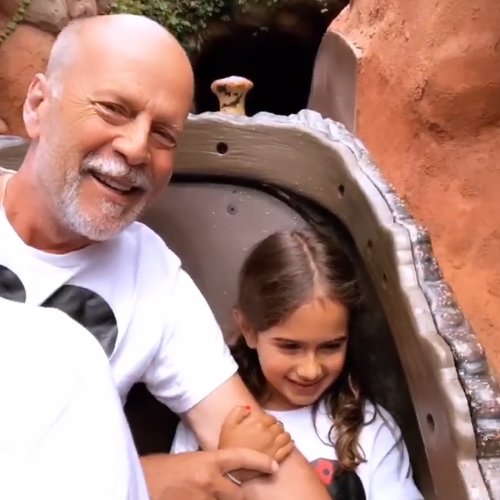 Bruce Willis Is All Smiles on Disneyland Ride With Daughter in Sweet Video Shared by Wife Emma