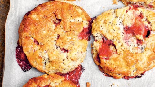 Strawberry, Ginger, and Poppy Seed Scones