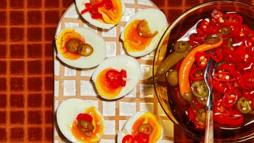 Soft-Boiled Eggs With Pickled Chiles