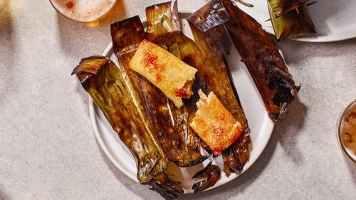 Grilled Sweet Sticky Rice With Banana Filling
