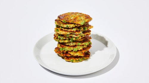 Cheesy Green Pea Fritters