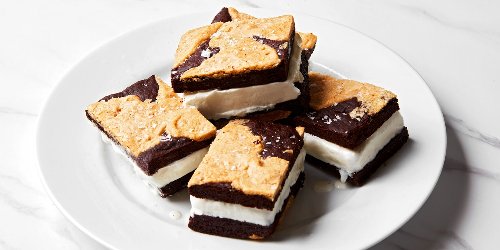 Chocolate–Peanut Butter Sheet Pan Ice Cream Sandwiches