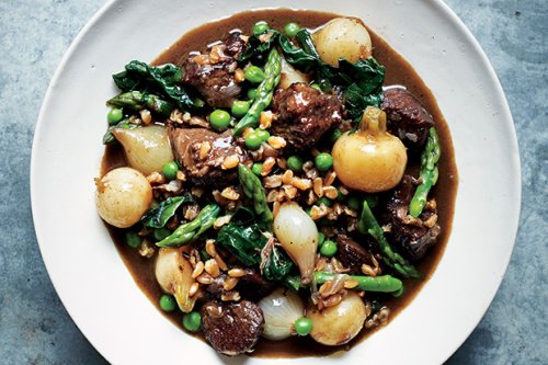 Ragout of Lamb and Spring Vegetables with Farro