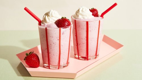 Fresh Strawberry Milkshakes