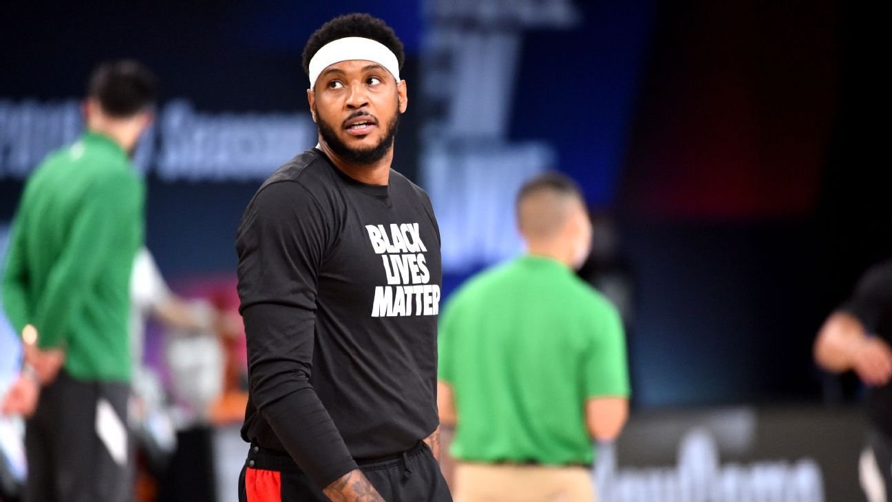 Carmelo Anthony to return to Portland Trail Blazers on 1-year deal, sources say