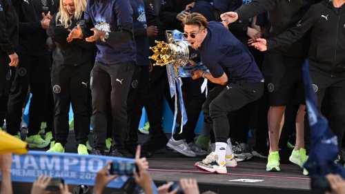 Man City's Jack Grealish was living his best life at Premier League title parade