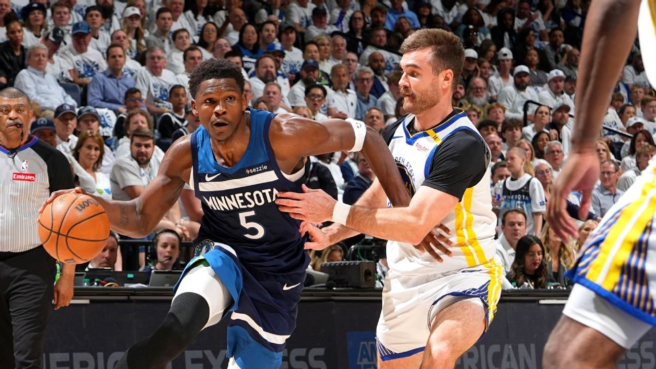 2025 NBA Playoffs: Live updates, highlights from Warriors-Wolves Game 2