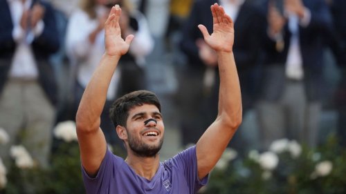 Carlos Alcaraz beats Jannik Sinner again to win Italian Open