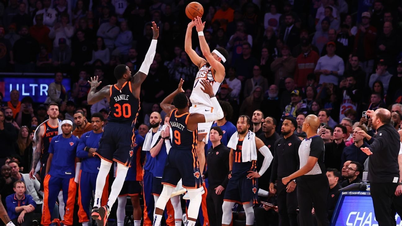 Devin Booker's game-winning 3 vs. Knicks ups Suns' streak to 7