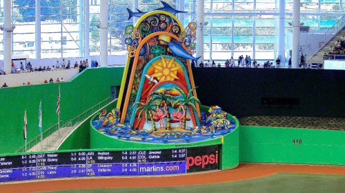marlins home run sculpture