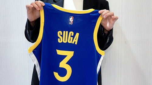 Golden State Warriors and BTS member Suga meet up in Japan