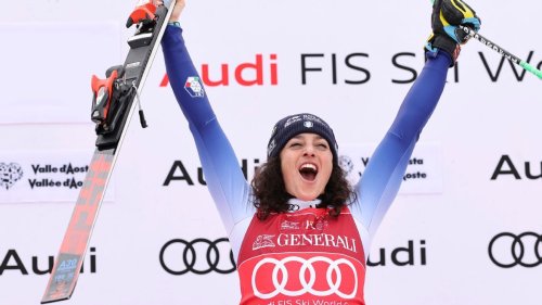 Federica Brignone nears overall World Cup title with super-G win