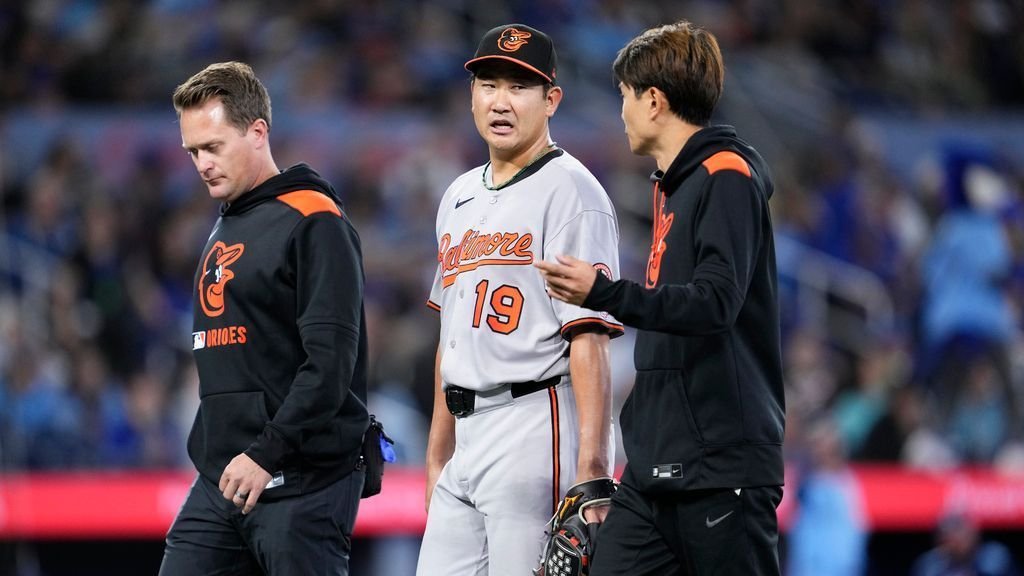 Orioles righty Tomoyuki Sugano leaves MLB debut with cramps