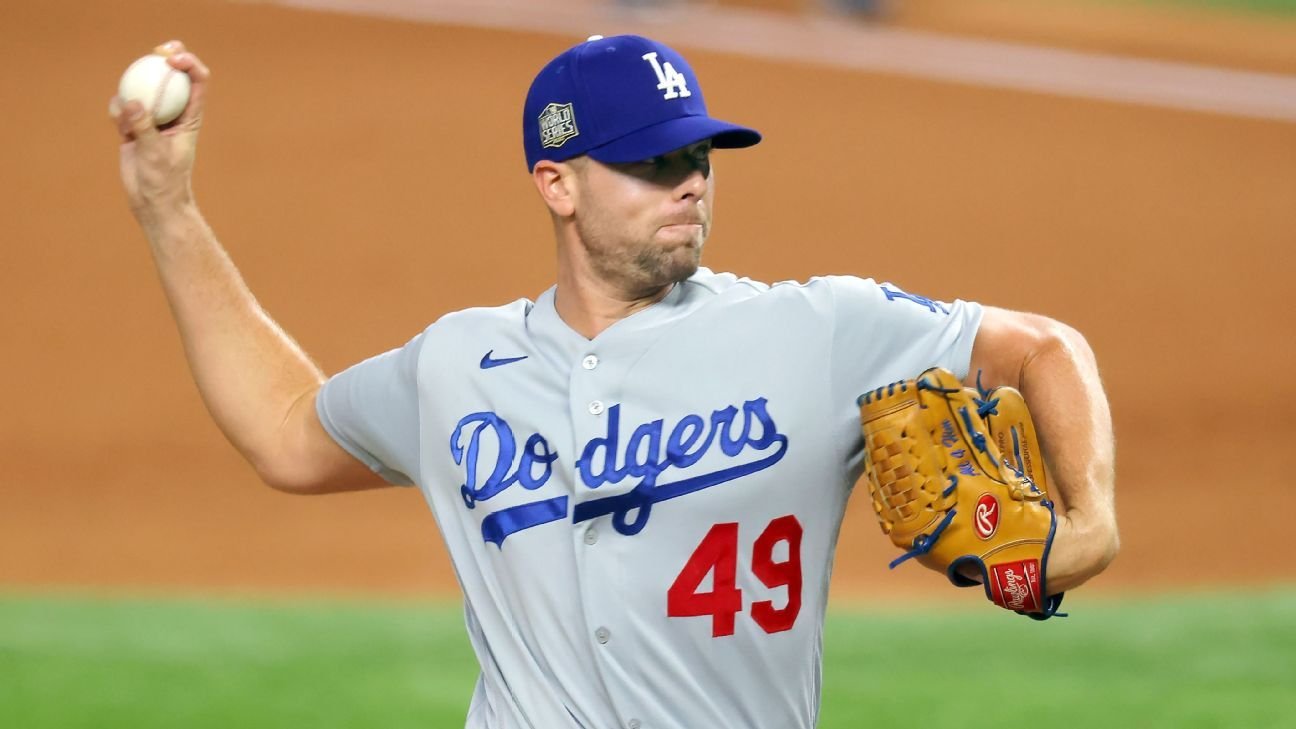 Dodgers place RHP Treinen (forearm) on IL, activate RHP Phillips