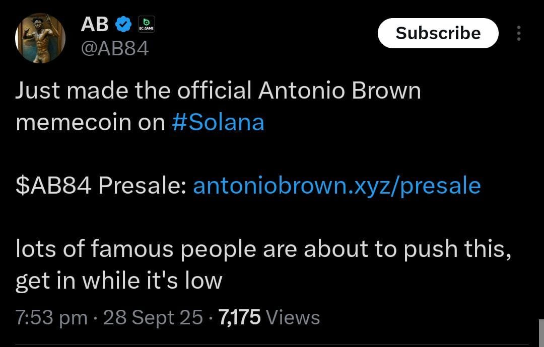 Bankrupt Antonio Brown Announces New Financial Venture After Unfortunate $3M News