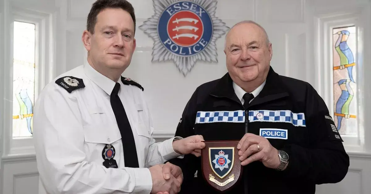 Volunteer police officer who signed up after catching criminal single-handedly retires after 41 years' service