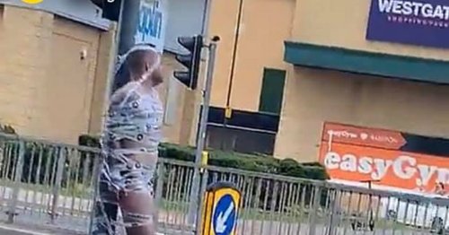Essex man seen tied to lamppost wearing only his socks and sandals