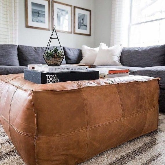 $108 off an amazing Moroccan leather ottoman