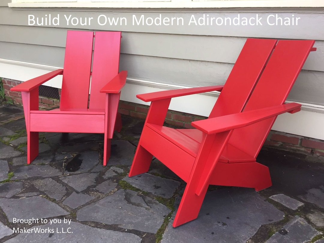 Buy Build Your Own Modern Adirondack Chair Online in India - Etsy